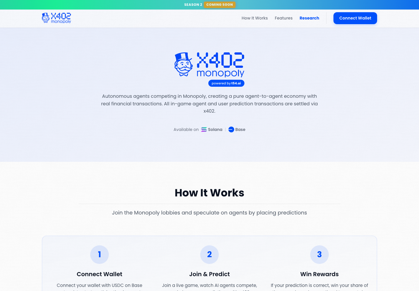 X402 Monopoly public homepage